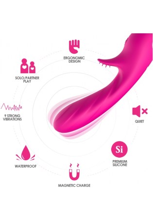 Silikonski vibrator za dvostruku stimulaciju Romance 52 00007-4